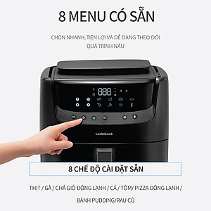 Nồi Chiên Không Dầu Kết Hợp Chức Năng Hấp Lock&Lock EJF881 (7 lít) - Hàng Chính Hãng