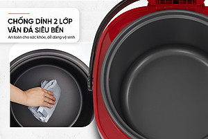 NỒI CƠM ĐIỆN 1.8L SUNHOUSE SHD8611R (700W) - Hàng chính hãng