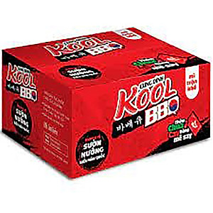 Thùng Mì Cung Đình Kool BBQ Sườn Nướng Kiểu Hàn Quốc (99g x 12 hộp)