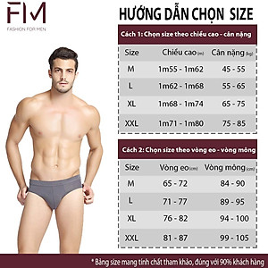 Combo 5 quần sịp nam, kiểu dáng ôm mông chất thun cotton thấm hút co giãn tốt - FORMEN SHOP - FM5QS005