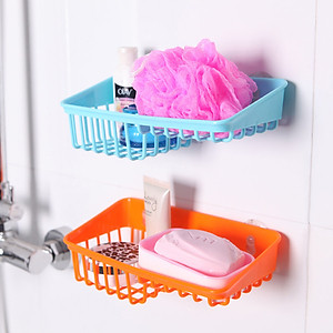 Kệ để miếng mút rửa bát 2 ngăn dạng lưới Inomata nội địa Nhật Bản