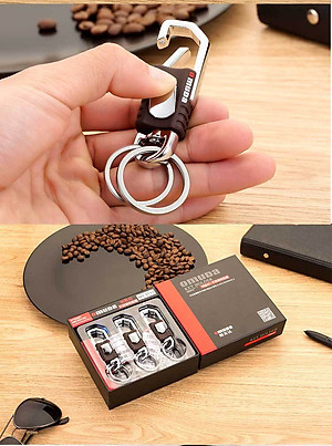 Móc Khóa Ô Tô Xe Máy Móc chìa khoá inox cao cấp có chốt đeo thắt lưng Quần Cao Cấp Nam Thái Lan