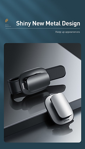 Móc kẹp treo Baseus Platinum Vehicle Eyewear Clip ACYJN- Hàng chính hãng