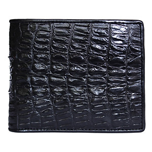 Ví Nam Da Cá Sấu Huy Hoàng HT2219 (12.5 x 10 cm) - Đen