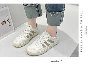 Giày thể thao nữ phong cách cá tính, thoáng khí, đế cao su đúc, chống trơn trượt hạn chế mòn  - gnu2061