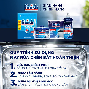 Viên Rửa Chén Bát Hương Chanh Finish Powerball Power Essential Lemon Sparkle - Túi 100 viên siêu tiết kiệm - 1 Túi