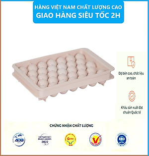 Combo 2 Khay Đá Tròn 33 Viên Tròn Nhựa Việt Nhật Làm Khuôn Rau Câu, Thạch Trái Cây, Khay Đá Viên Tròn Ngộ Nghĩnh - Hàng Việt Nam ( Tặng kèm 5 khăn lau tay pakasa)