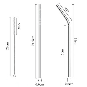 Combo 4 Ống Hút Inox 304 Kèm Cọ Rửa - Hàng Loại 1 - Chính Hãng MINIIN