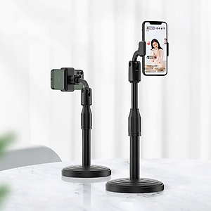 Giá đỡ KG59 có chân đế, kẹp điện thoại để bàn đa năng tiện dụng, livestream, giải trí xoay 360độ - Hàng chính hãng