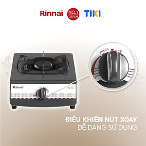 Bếp gas đơn Rinnai RV-150(G) mặt bếp men và kiềng bếp men - Hàng chính hãng.