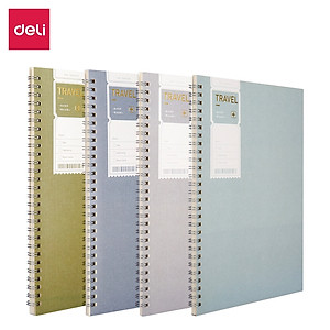 Sổ Tay Ghi Chép Lò Xo Kẻ Ngang B5 Gáy Xoắn 120 Trang Deli - Phù Hợp Làm Sổ Kế Hoach Planner, Viết Nhật Kí, Tập Vở Học Sinh Sổ Tay Văn Phòng - Màu Ngẫu Nhiên - ELB560 ELPB560