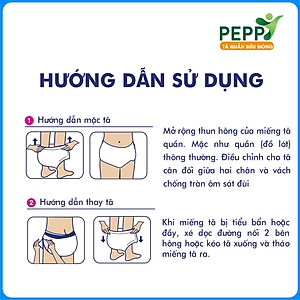 Combo 6 gói Tã/Bỉm Quần Người Lớn, Người Già Peppy Siêu Mỏng, Siêu Thấm, Mềm Mại, Kháng Khuẩn Size M8/L7/XL7
