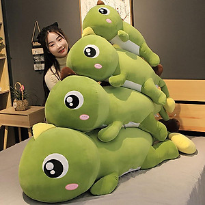 Gấu Bông Khủng Long Mắt Lồi Đuôi Tim Dễ Thương Siêu Cưng (55cm--->160cm) Gối Ôm Khủng Long Đuôi Tim Siêu Mềm Mịn, Êm Ái Hàng Cao Cấp