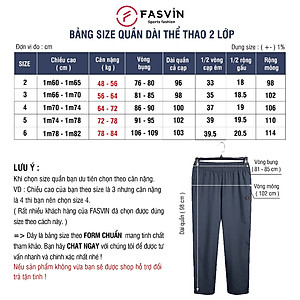 Quần Thể Thao Nam 2 Lớp FASVIN QBD23608.HN Chất Vải Gió Dán Dầy Dặn Hàng Chất Lượng Chính Hãng