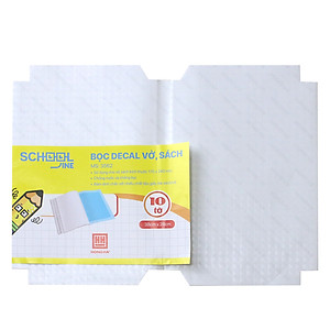 Bọc decal Hồng Hà  vở ô ly, sách bài tập ( 280x380mm ) (10 chiếc/tập) - 3562