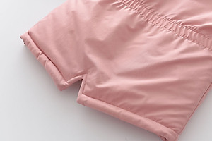 Áo khoác cho bé gái 4-14 tuổi bên trong lót lông mũ có tai chất liệu vải cao cấp