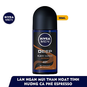 Lăn Ngăn Mùi NIVEA MEN Deep Than Đen Hương Espresso (50 ml) - 85366