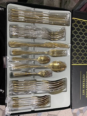 Combo Bộ Dao Dĩa Ăn Bít Tết, Dao Dĩa Phòng Ăn Nhà Bếp Phong Cách Phương Tây Chất Liệu Inox Màu Bạc, Quà Tặng Tân Gia Sang Trọng