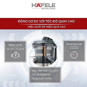 Máy ép chậm Hafele GS-133N - 535.43.811 (Hàng chính hãng)