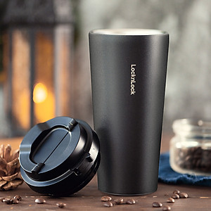 Ly Giữ Nhiệt Lock&Lock Energetic One Touch Tumbler LHC3249 (550ml) - Hàng Chính Hãng, Bằng Thép Không Gỉ Inox 316L, Nắp Mở Một Chạm, Tặng Ống Hút Và Cọ Rửa