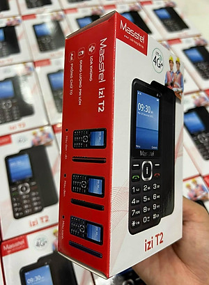 Điện thoại Masstel izi T2 4G(LTE), Màn hình 2.4 inch, Đèn pin siêu sáng, Loa to - Hàng chính hãng