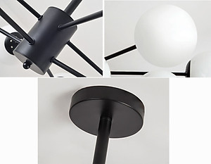 Đèn chùm ALIGA cao cấp hiện đại loại 12 bóng trang trí nội thất sang trọng - Kèm bóng LED chuyên dụng.