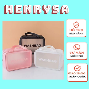 Túi đựng mỹ phẩm, đồ trang điểm đi du lịch trong suốt, chống thấm nước tiện dụng - HENRYSA