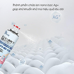 Bình Xịt Khử Mùi Giày Dép, Mũ Bảo Hiểm Tủ Quần Áo, Chai Xịt Khử Mùi Nano Bạc Ngăn Ngừa Hôi Chân Hiệu Quả Tức Thì Dung Tích 260ML