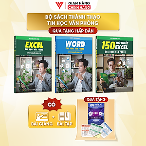 Combo 3 Sách Word Và Excel Và 150 Thủ Thuật Ứng Dụng Văn Phòng Từ Cơ Bản Đến Nâng Cao - N1