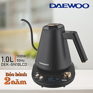 Ấm đun siêu tốc Daewoo 1L DWK-GN10LCD Hàng Chính Hãng chỉnh nhiều mức nhiệt, bảo hành 2 năm