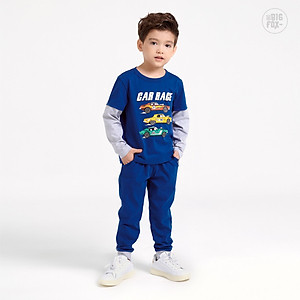 Áo bé trai thu đông BIGFOX - MISS MEOW, áo thun dài tay cho bé chất cotton phong cách Âu Mỹ hình in xe Ô tô 11 - 26 kg