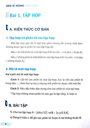 Rèn Kĩ Năng Giải Toán Lớp 6 - Tập 1