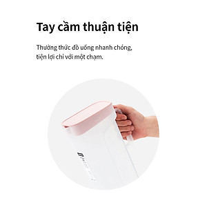 Bình nước LocknLock One Handed HAP818 - Tay cầm và nắp đậy tiện lợi - Nhựa PP - Dung tích 2.1L