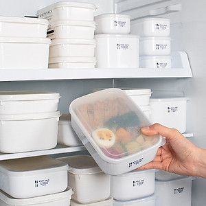 Hộp nhựa đựng thực phẩm kháng khuẩn White Pack 500ml thích hợp dùng trong lò vi sóng - xuất xứ Nhật Bản