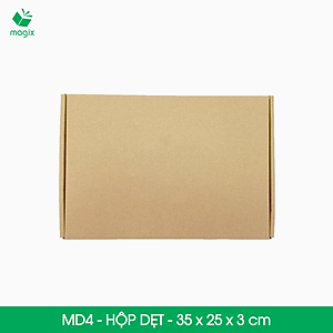 MD4 - 35x25x3 cm - 25 Thùng hộp carton trơn đóng hàng