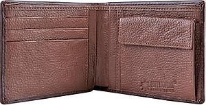 Ví Nam Da Cá Sấu Gù Đầu Huy Hoàng HT2249 (12.5 x 10 cm) - Nâu Đất