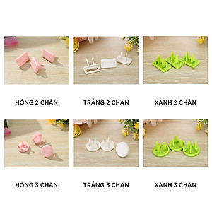 Nút Bịt Ổ Điện Babyup an toàn cho bé, nhựa ABS cao cấp, có móc kéo (Bộ 10 cái), loại 2 chân 3 chân chống giật nhỏ gọn chắc chắn