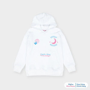 Áo nỉ hoodie cho bé gái Bigfox Miss Meow có mũ mặc nhà mùa thu đông size đại trẻ em 7-15 tuổi 50kg