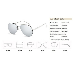 Kính Râm, Kính Mát Nam Nữ Mắt Phi Công Tráng Gương Gọng Khoan Hàn Quốc - BLUE LIGHT SHOP
