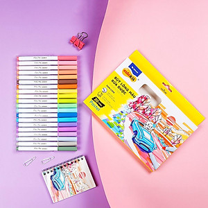Hộp 20 Bút Lông Màu Pastel Rửa Được Washable Fiber Pen - Colokit SWM-C008