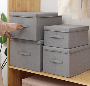 Hộp vải đựng đồ đa năng có nắp TD3a và TD3b – Túi vải Thụy Điển có nắp rời 34L sang trọng vải Oxford chính hãng