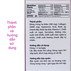 Combo 2 Hộp 20 Chai Đông Trùng Hạ Thảo Hector Collagen Trẻ Hóa Nhanh Dạng Nước, Nước Uống Trực Tiếp, Giúp Da Khỏe, Sáng Mịn Màng, Điều Hòa Nội Tiết Tố, Ngăn Ngừa Rụng Tóc, Tăng Cường Sinh Lý, Nam, Nữ Đều Dùng Được