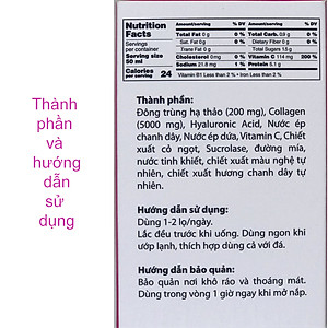 Combo 4 hộp 40 chai Đông trùng hạ thảo Hector Collagen Trẻ hóa nhanh