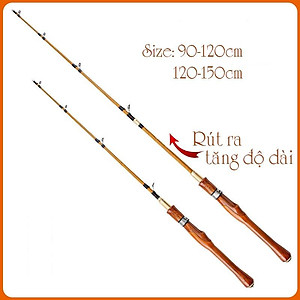 Cần câu tôm câu mực ikada cần câu cá siêu dẻo ngọn mềm 2 mức độ dài tùy chỉnh CM8