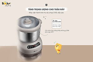 Máy Trộn Bột Ủ Bột Lên Men Tự Động BEAR HMJ-A70C1 Chống Dính Bột Dung Tích 7 Lít Công Suất 250 W - Bản Nội Địa