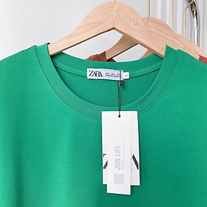 Áo cánh dơi cộc tay cotton cổ tròn, co giãn, rộng