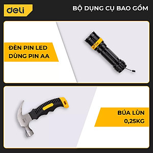Bộ Dụng Cụ Sửa Chữa Đa Năng 116 Chi Tiết Deli Cao Cấp Chính Hãng - Sử Dụng Nhiều Mục Đích, An Toàn, TIện Lợi 