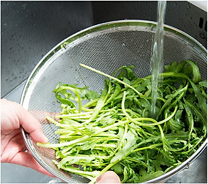 Rổ tròn đáy sâu Echo Metal φ18cm, làm từ chất liệu inox không gỉ, độ bền đẹp lâu dài theo thời gian - Hàng nội địa Nhật Bản