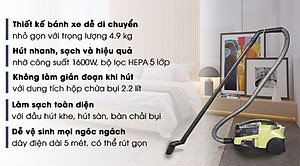 Máy hút bụi Panasonic  MC - CL571GN49 - 1600W. Hàng chính hãng