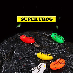Siêu nhậy - Mồi câu lure nhái hơi có thìa super frog - M01